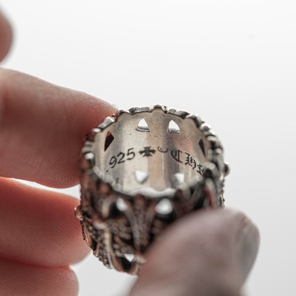 [SOLD] Silver Cemetery Ring Chrome Hearts CZ Sz 6 925 CH 2003, Unisex - Picture 7 of 10